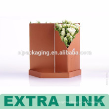 Custom printed flower paper packaging box/luxury round flower box